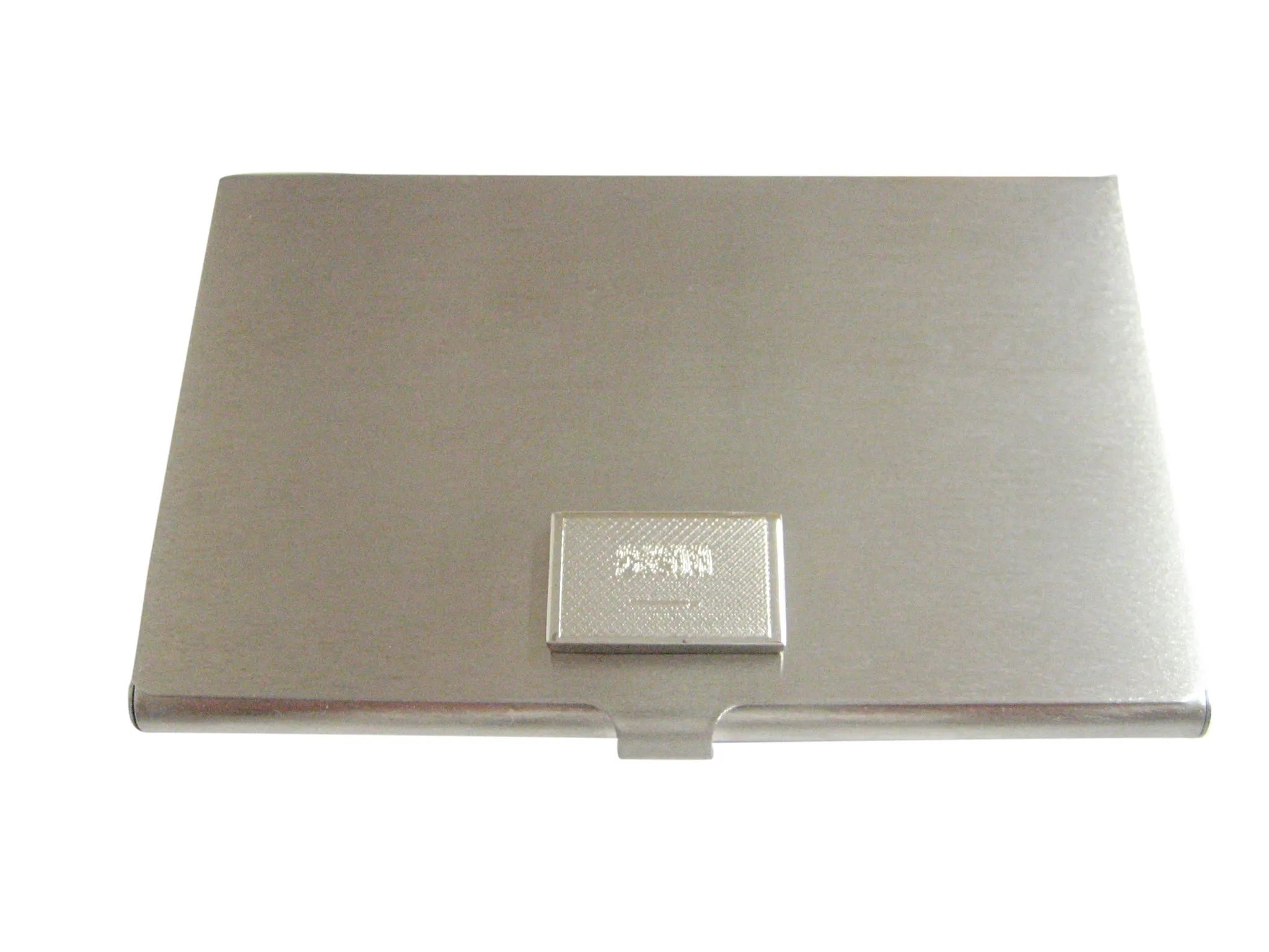 Silver Toned Etched Saudi Arabia Flag Business Card Holder