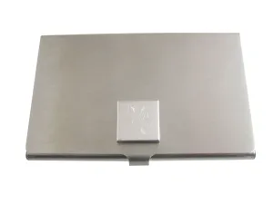 Silver Toned Etched Snowflake Business Card Holder