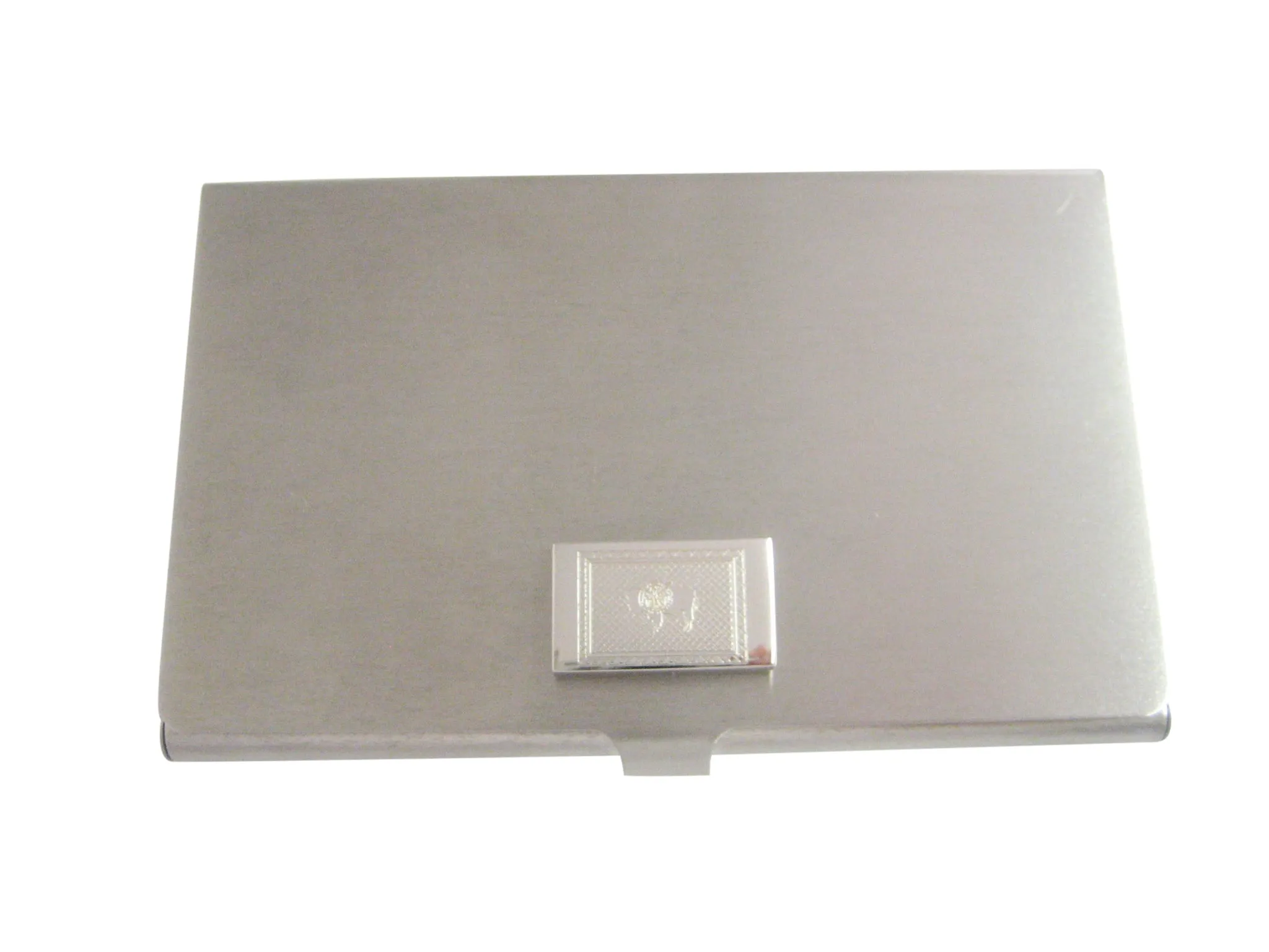 Silver Toned Etched Wyoming State Flag Business Card Holder