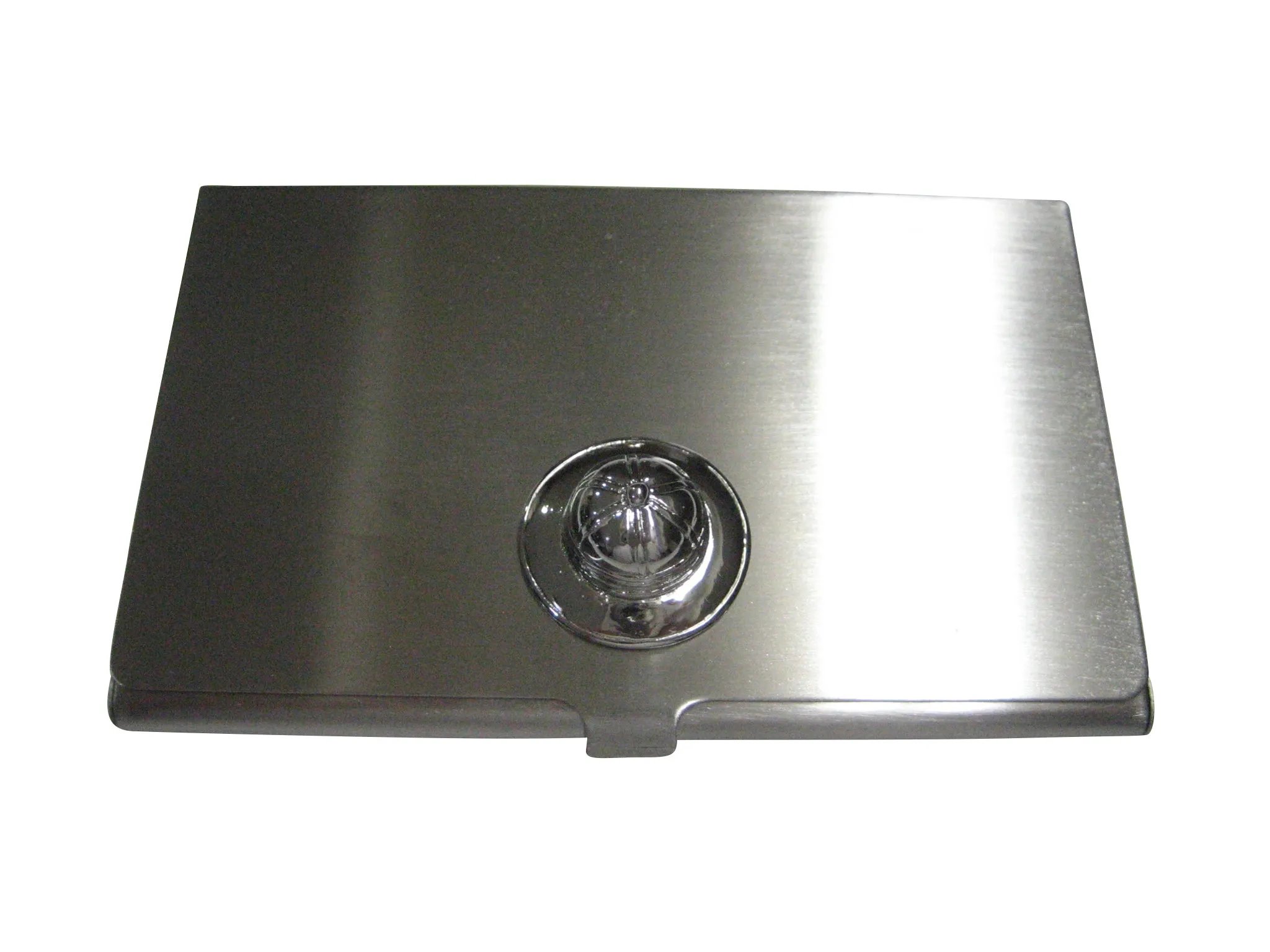 Silver Toned Explorers Hat Business Card Holder