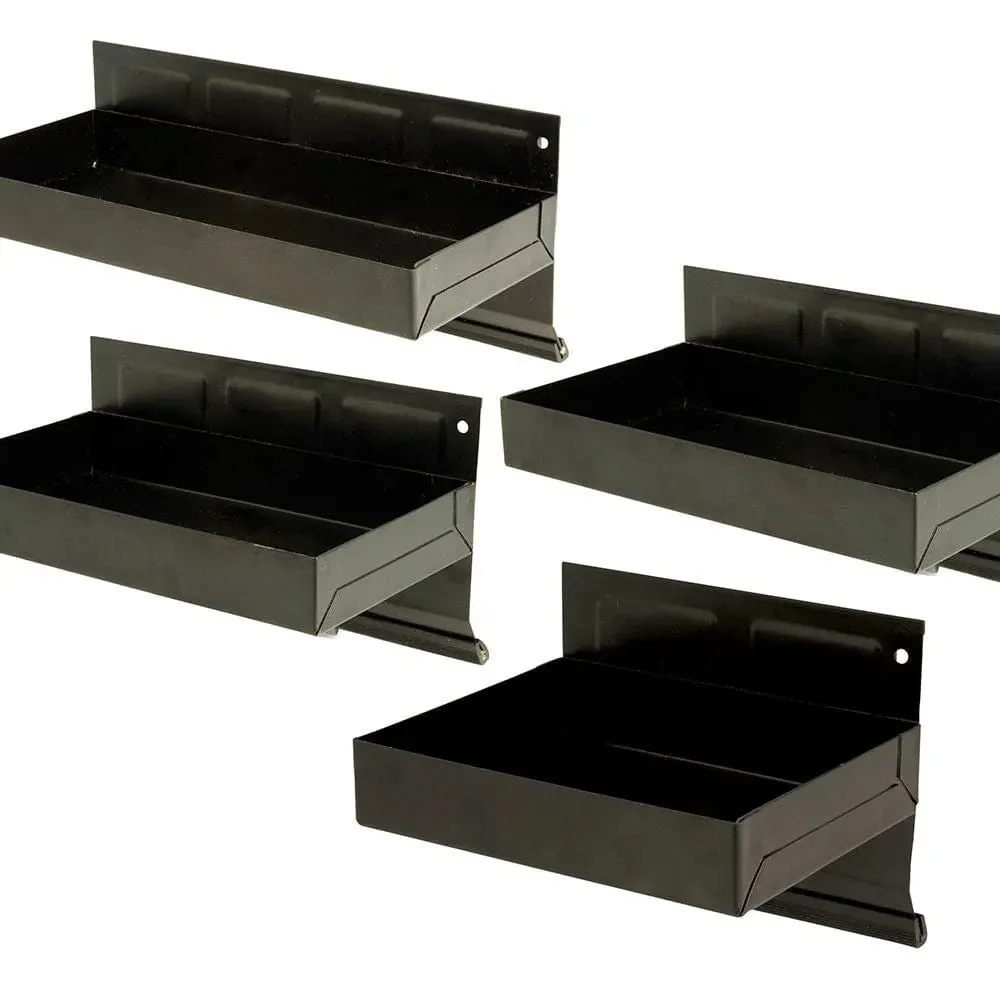 Silverline 868873 Magnetic Tool Trays Holders Storage Racks 150mm - 310mm (4pc)