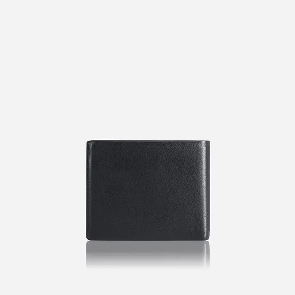 SLIM BIFOLD CARD HOLDER WITH COIN, SOFT BLACK