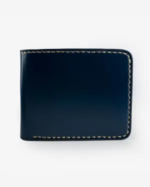 Slimline Small Shell Cordovan Wallet - Navy