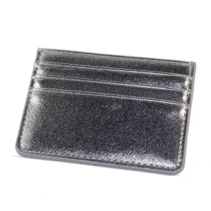 Small Silver Metallic Card Holder