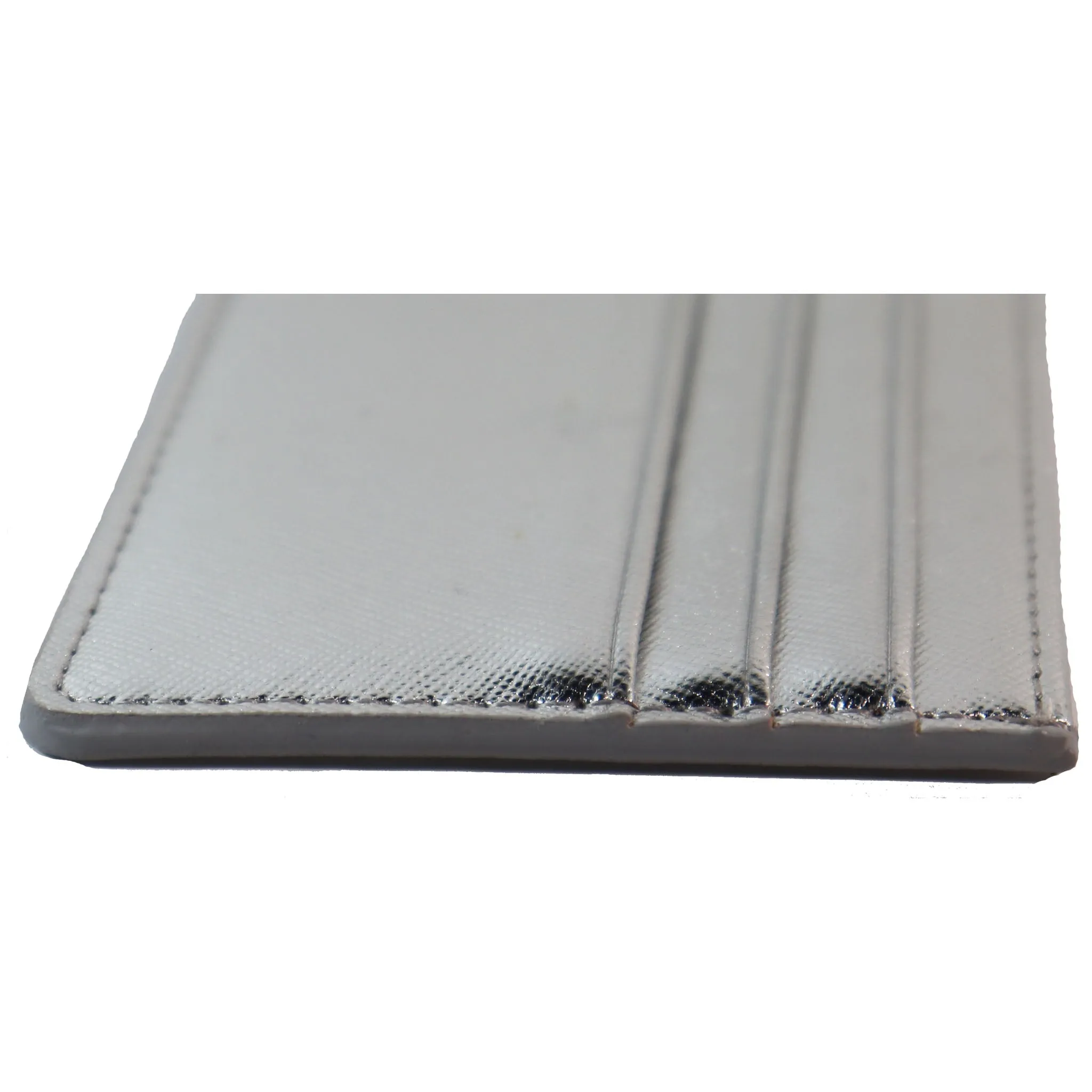 Small Silver Metallic Card Holder