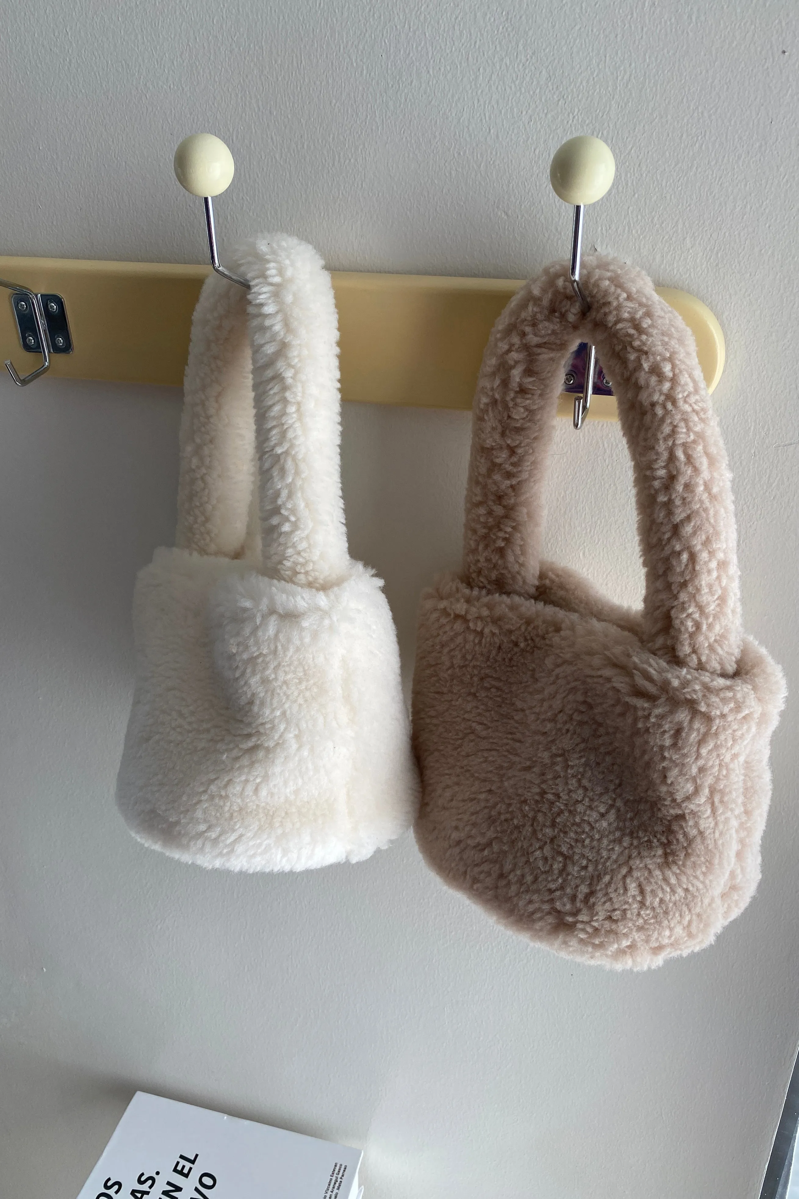 Something About Her Mini Fuzzy Handbag - Alpine White