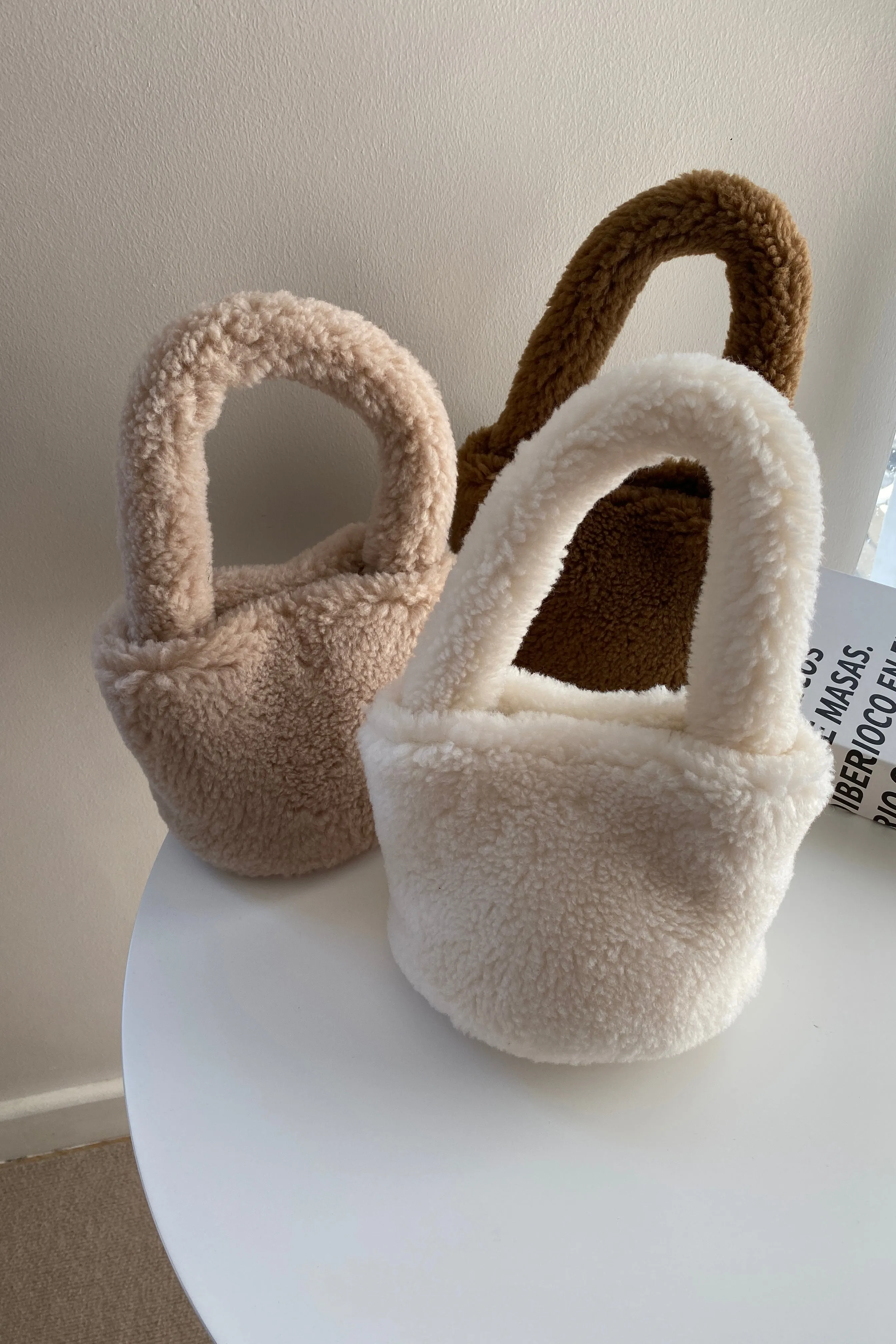 Something About Her Mini Fuzzy Handbag - Alpine White