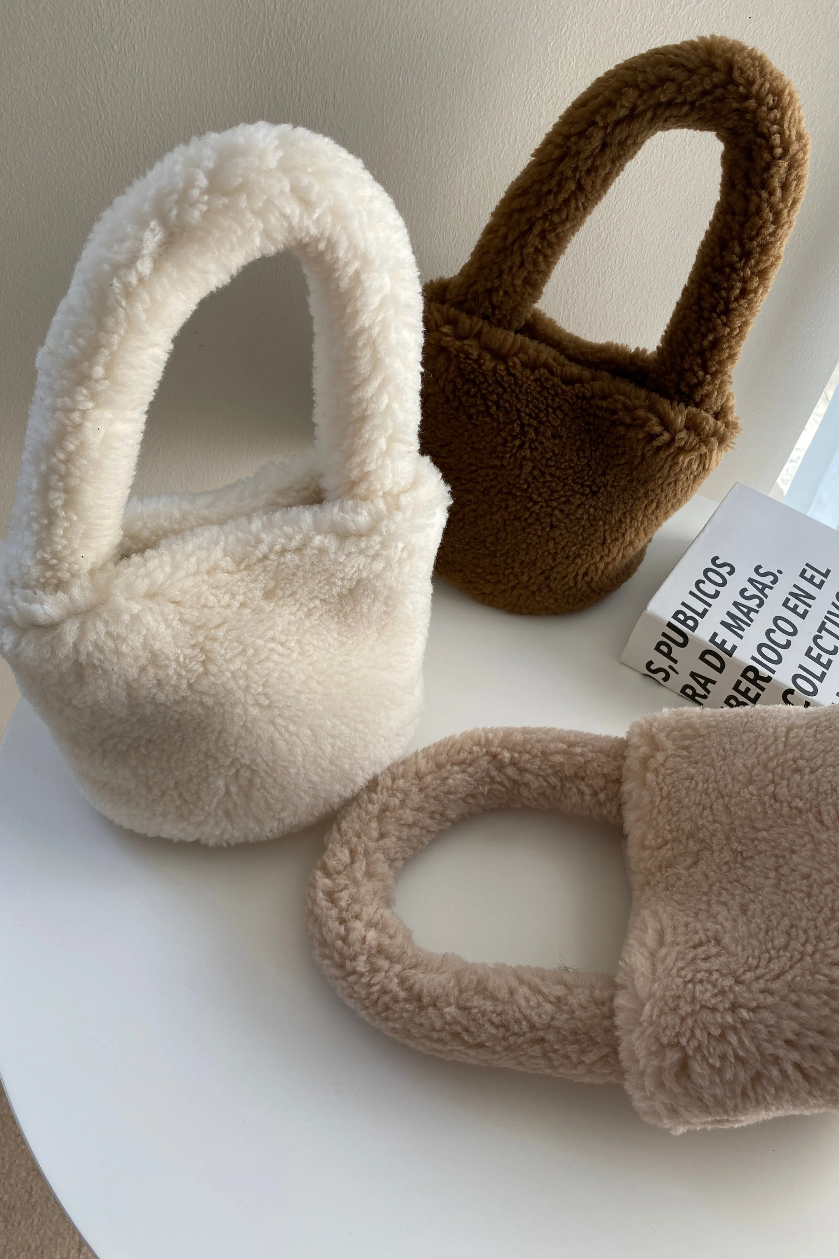 Something About Her Mini Fuzzy Handbag - Alpine White