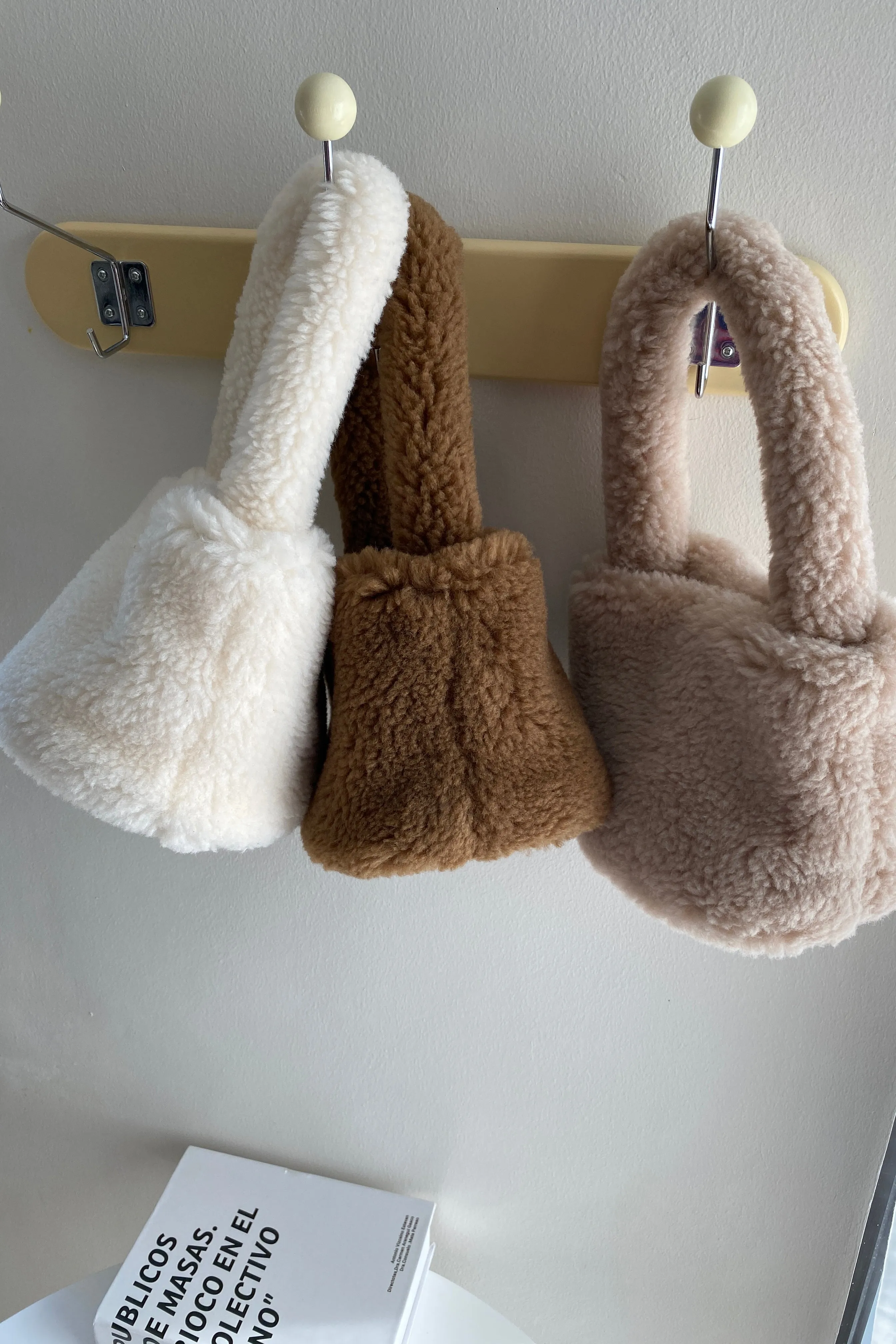 Something About Her Mini Fuzzy Handbag - Alpine White