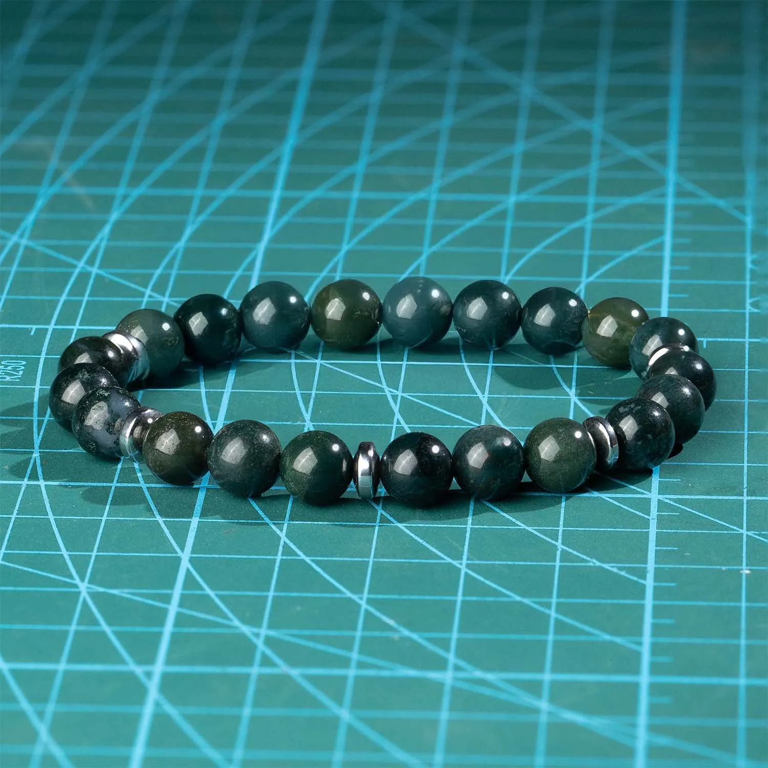 Soulful Moss Agate Natural Stone Bracelet