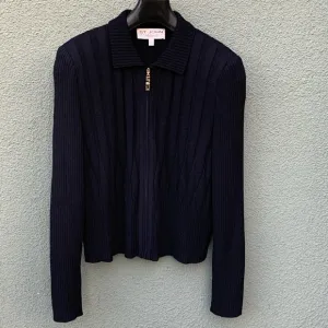 ST. JOHN Essentials by Marie Gray Black Sweater Size 10