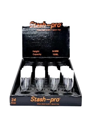 Stash Pro Glass Stash Bottle   Spoon Cap