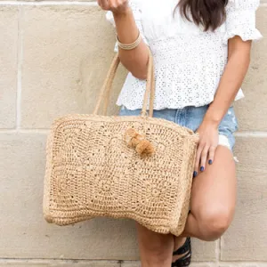 Straw Traveler Tote