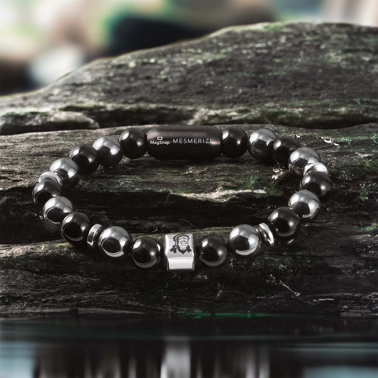 Strength Hanuman Natural Stone Bracelet with MagSnap2