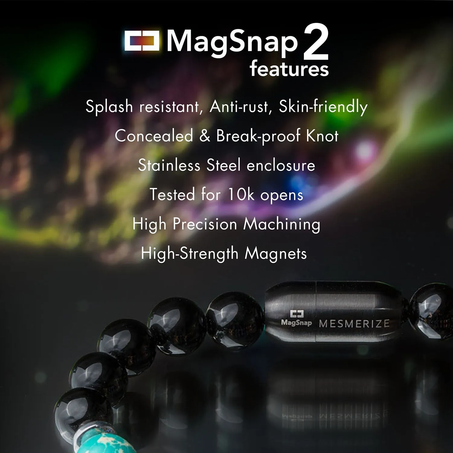 Strength Hanuman Natural Stone Bracelet with MagSnap2