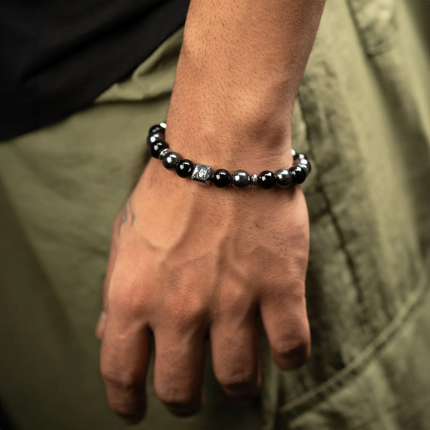 Strength Hanuman Natural Stone Bracelet with MagSnap2