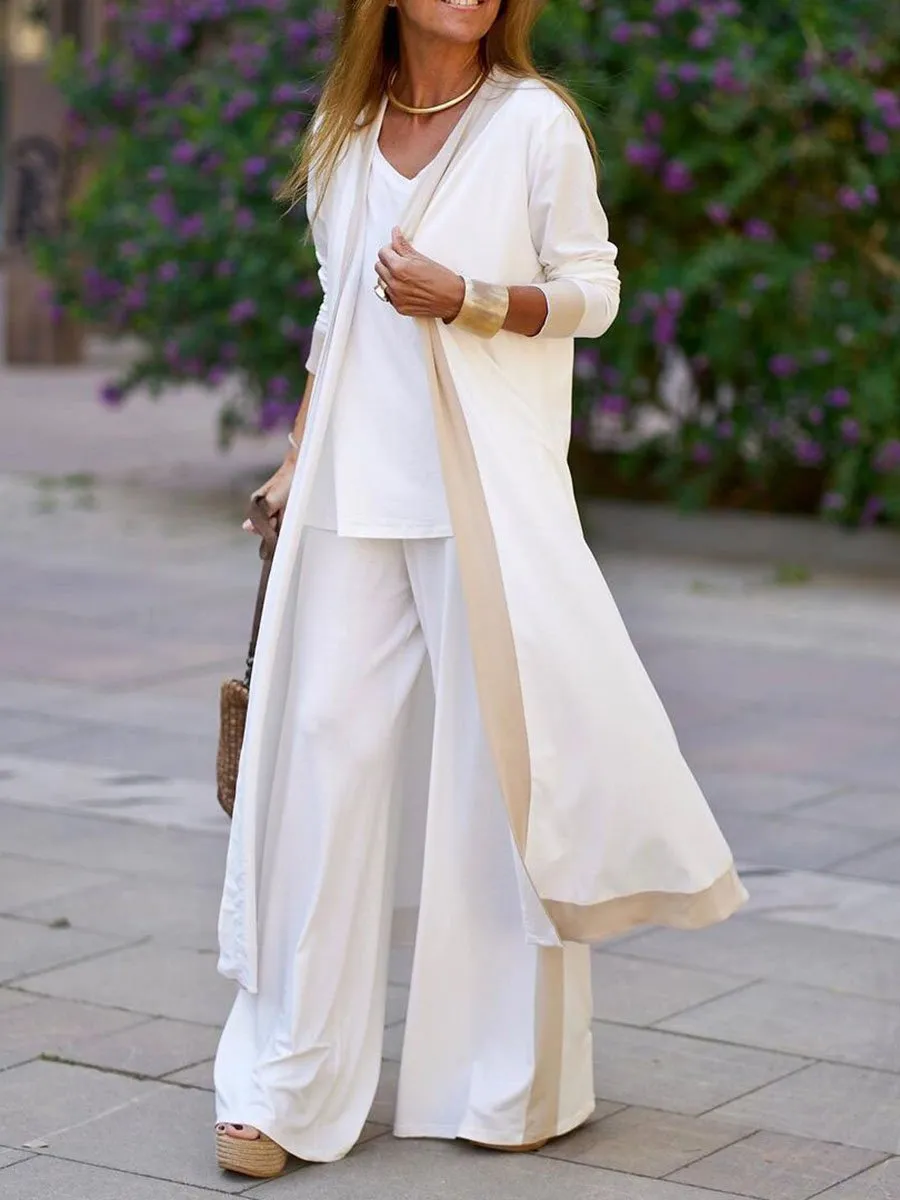 Stunncal Color Blocking 3 Ardigan Suit