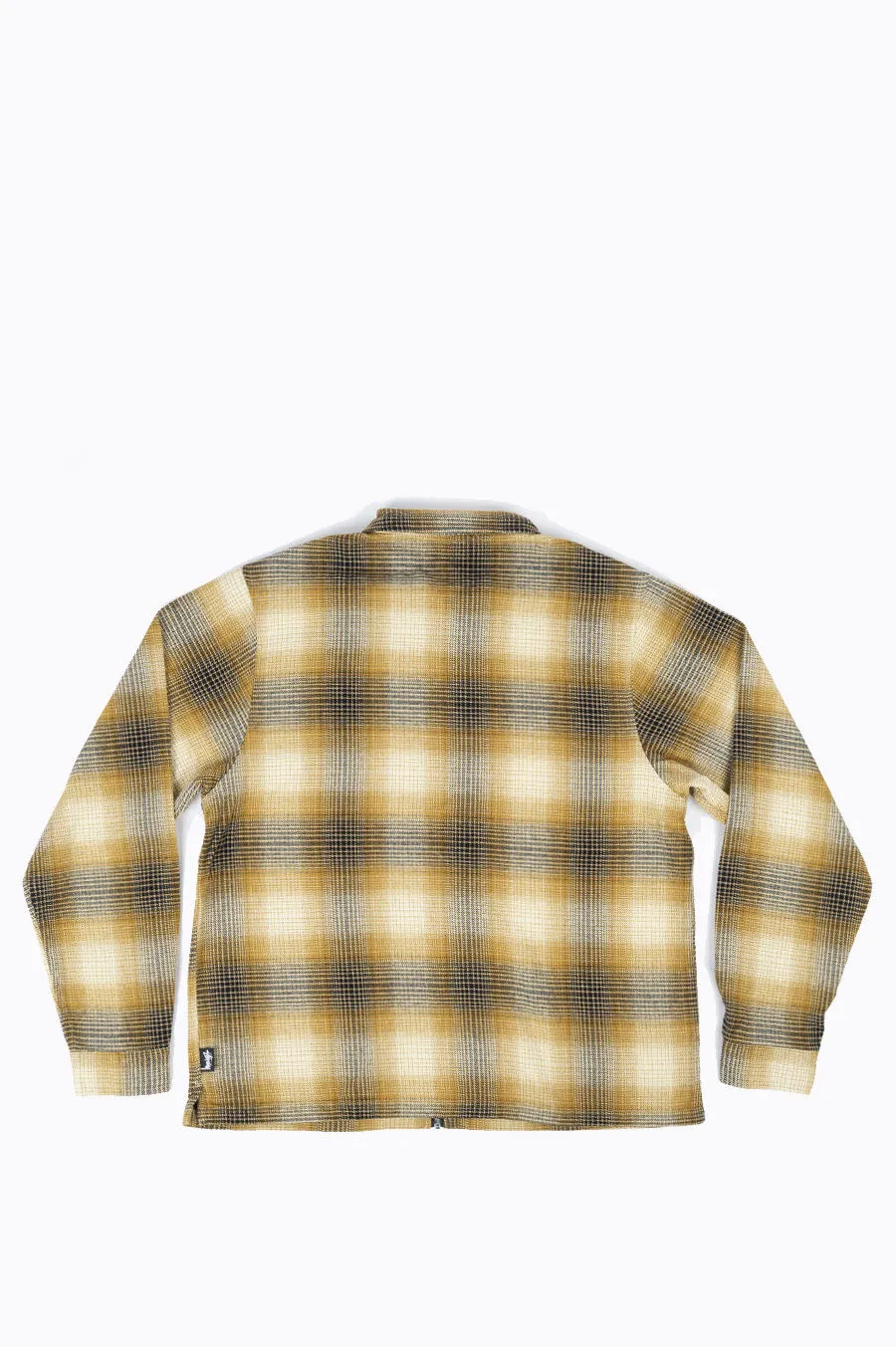 STUSSY JACK SHADOW PLAID ZIP MUSTARD