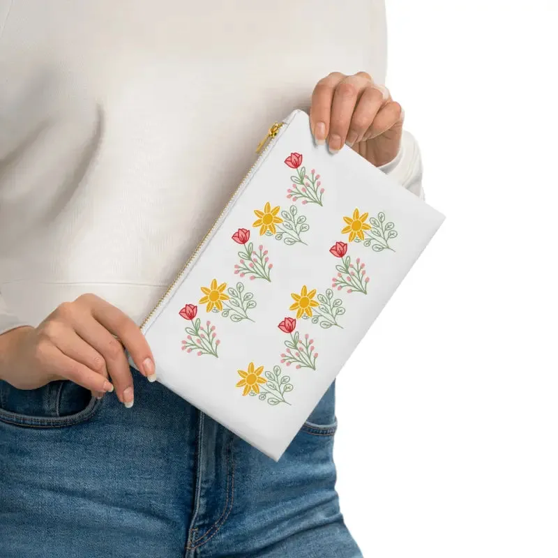 Stylish Chic Floral Cotton Canvas Cosmetic Bag