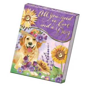 Sunflower Golden Retriever Pocket Notepad