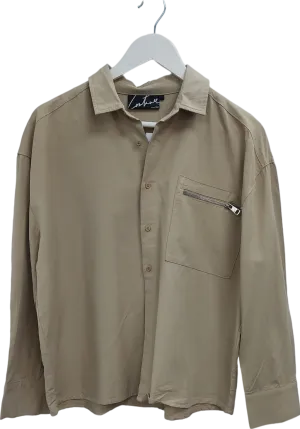 The Couture Club Beige Zip Pocket Detail Shirt UK 6
