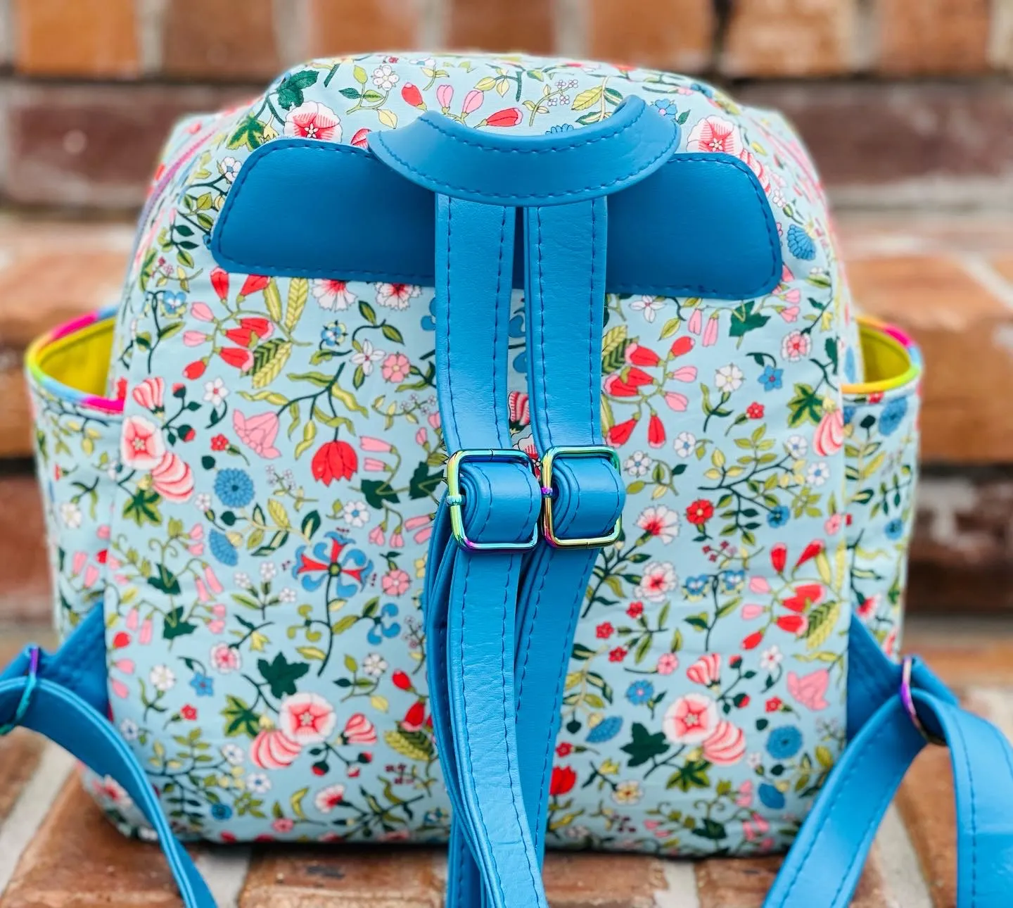 The Everyday Backpack in Light Blue Floral