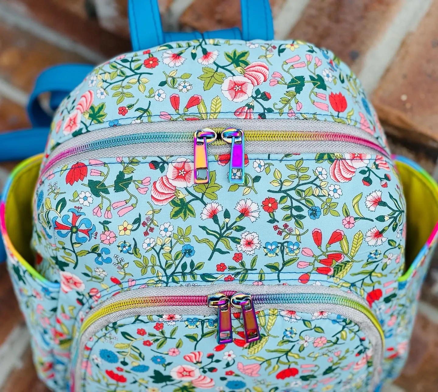 The Everyday Backpack in Light Blue Floral