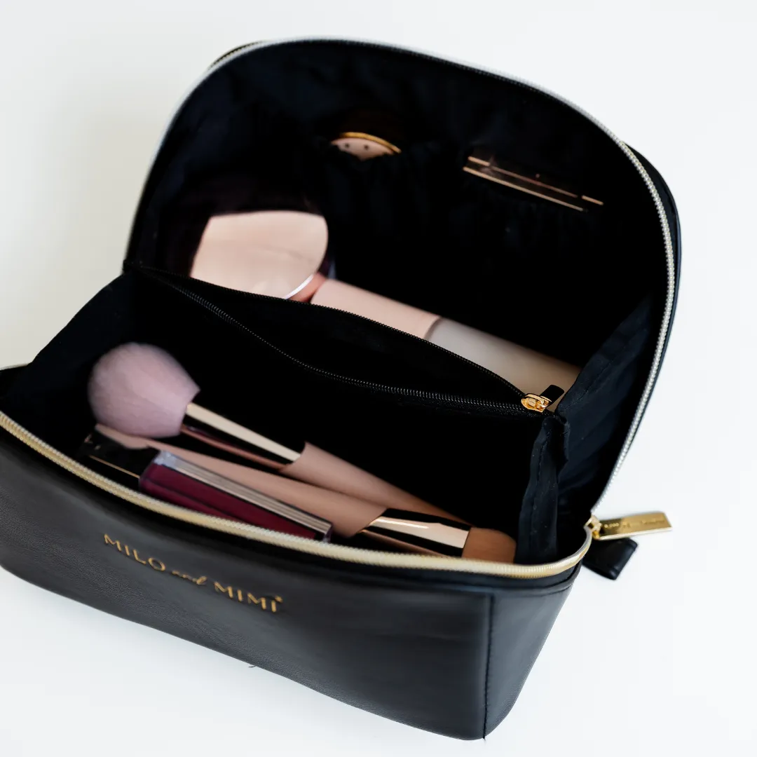 The Milo & Mimi Travel & Cosmetic Bag Bundle in Black