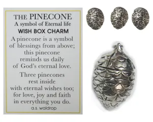 The Pinecone Symbol of Eternal Life Wish Box Charm With Story Card!