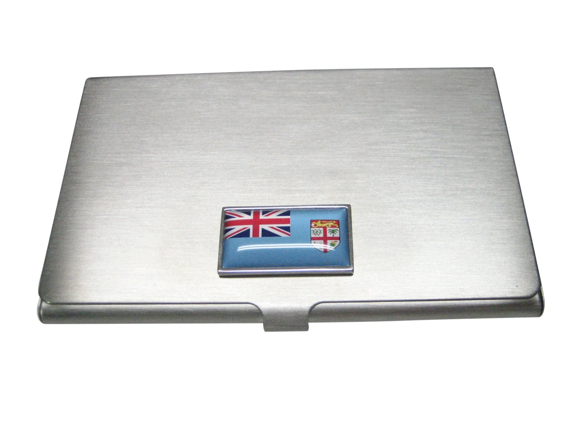 Thin Bordered Republic of Fiji Flag Business Card Holder