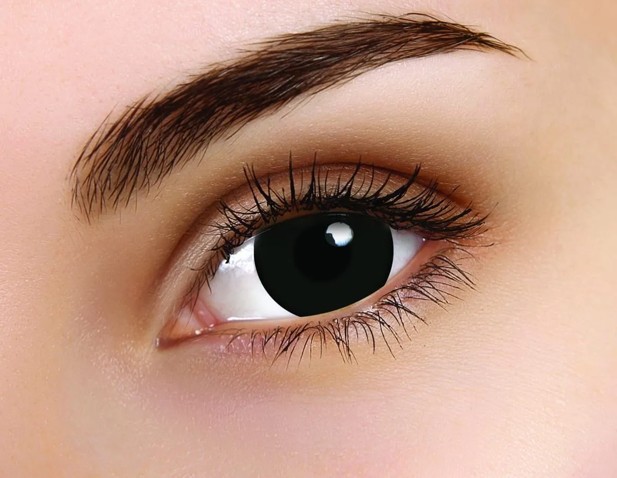 Titan Black Out Halloween Contact Lenses Multi Use Large Contacts