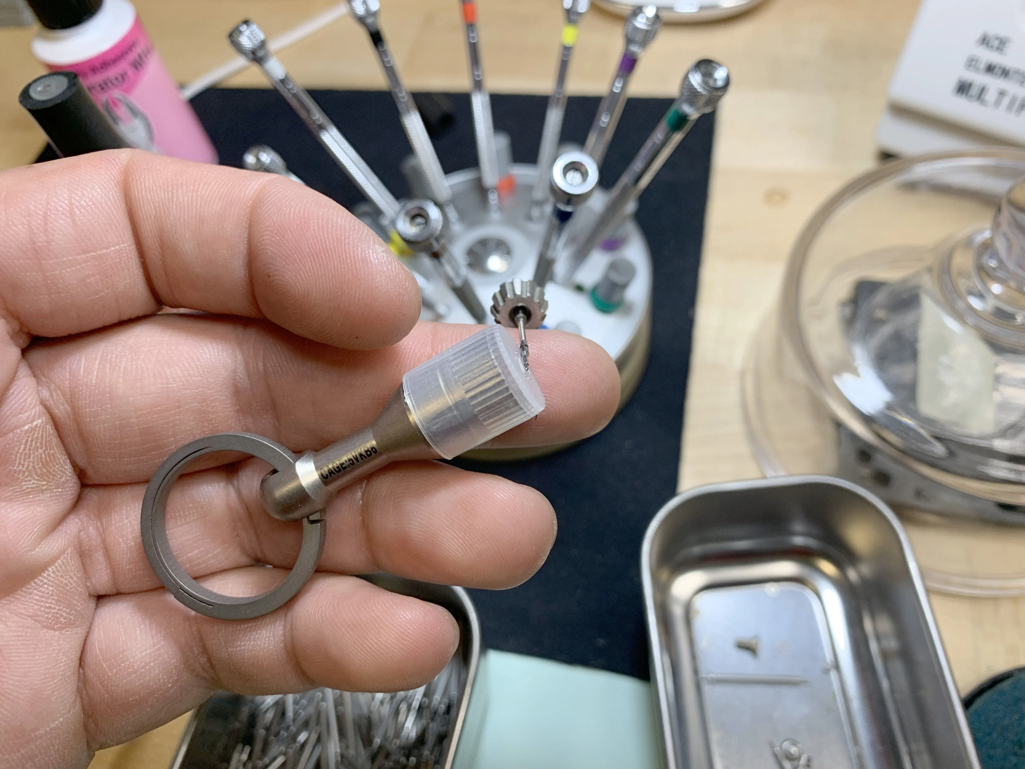 Titanium Magnetic Ferrous Tester   Living Spring Key Ring