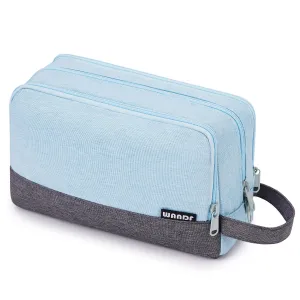 Toiletry Bag for Men Hanging Dopp Kit Water Resistant Shaving Bag Small Toiletry Bag for Traveling (mint green on gray)