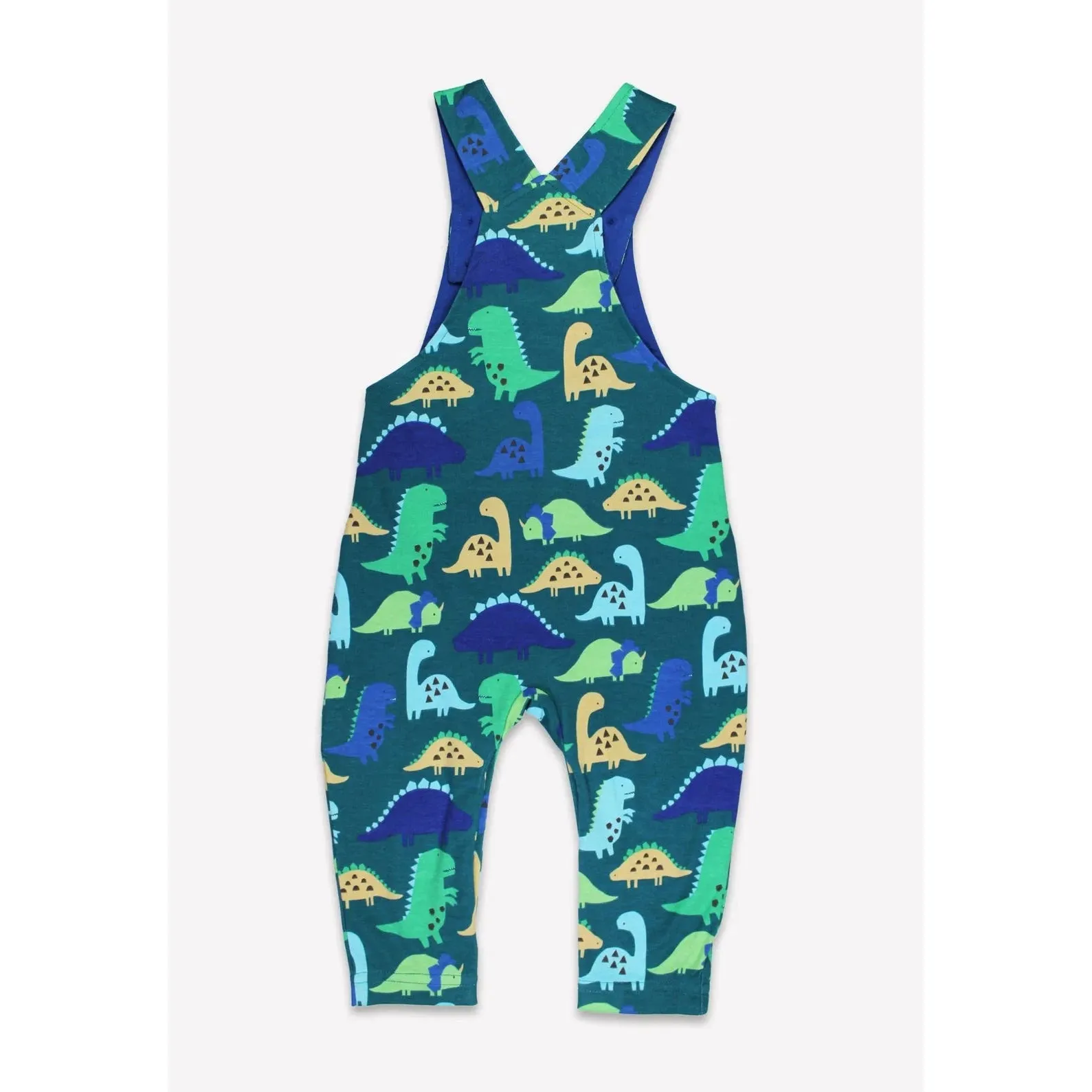 Tonal Dinosaur Print Dungarees