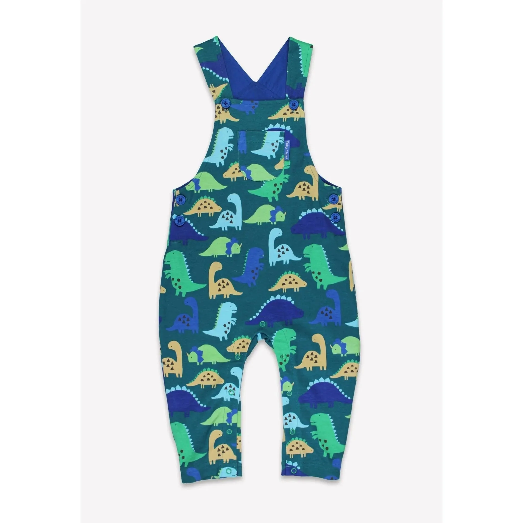Tonal Dinosaur Print Dungarees