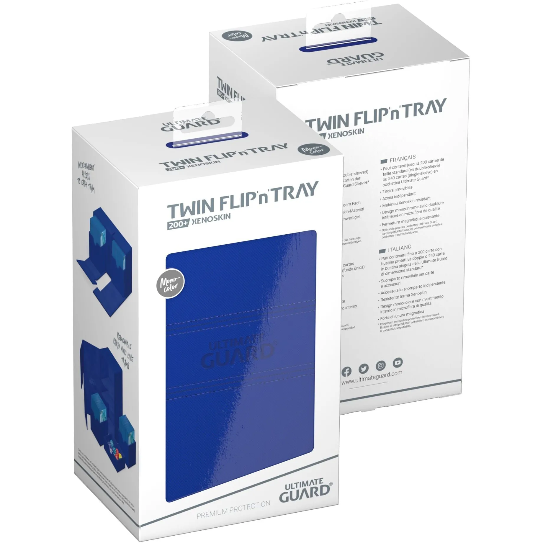 Twin Flip'n'Tray Xenoskin 200  Blue Monocolor