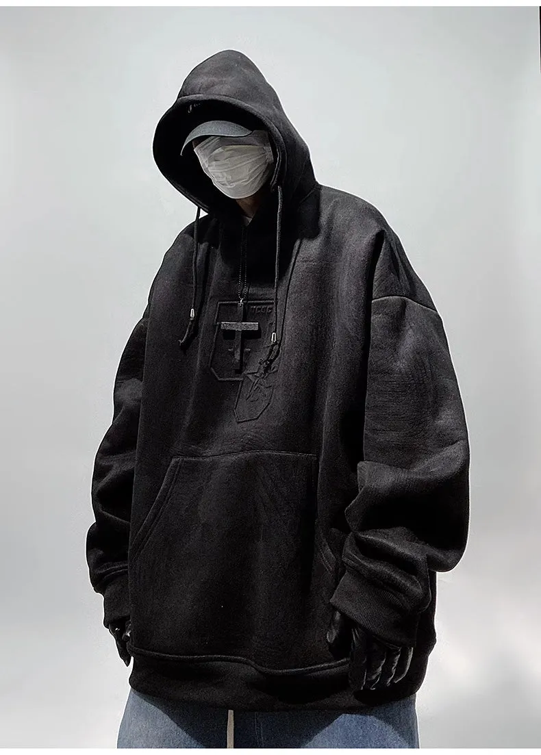 UC Faux Suede Embossed Hoodie