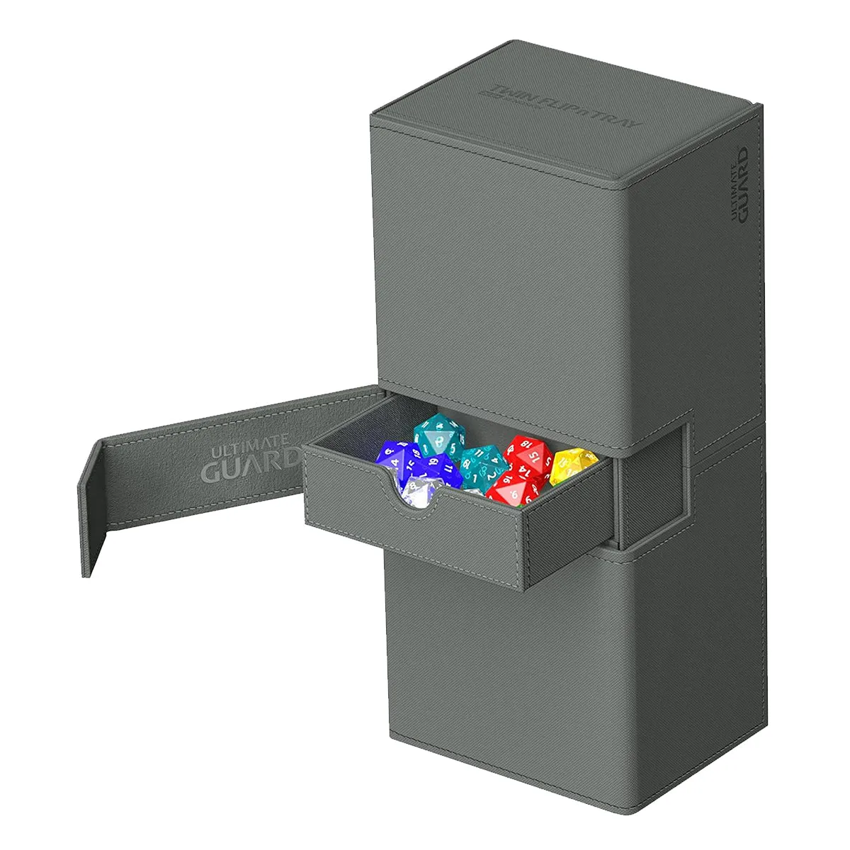 Ultimate Guard Twin Flip n Tray Deck Case 266  Xenoskin Grey Deck Box