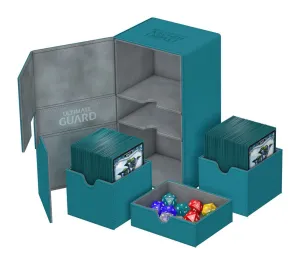 Ultimate Guard Twin Flip´n´Tray Deck Case 200  Standard Size XenoSkin Petrol