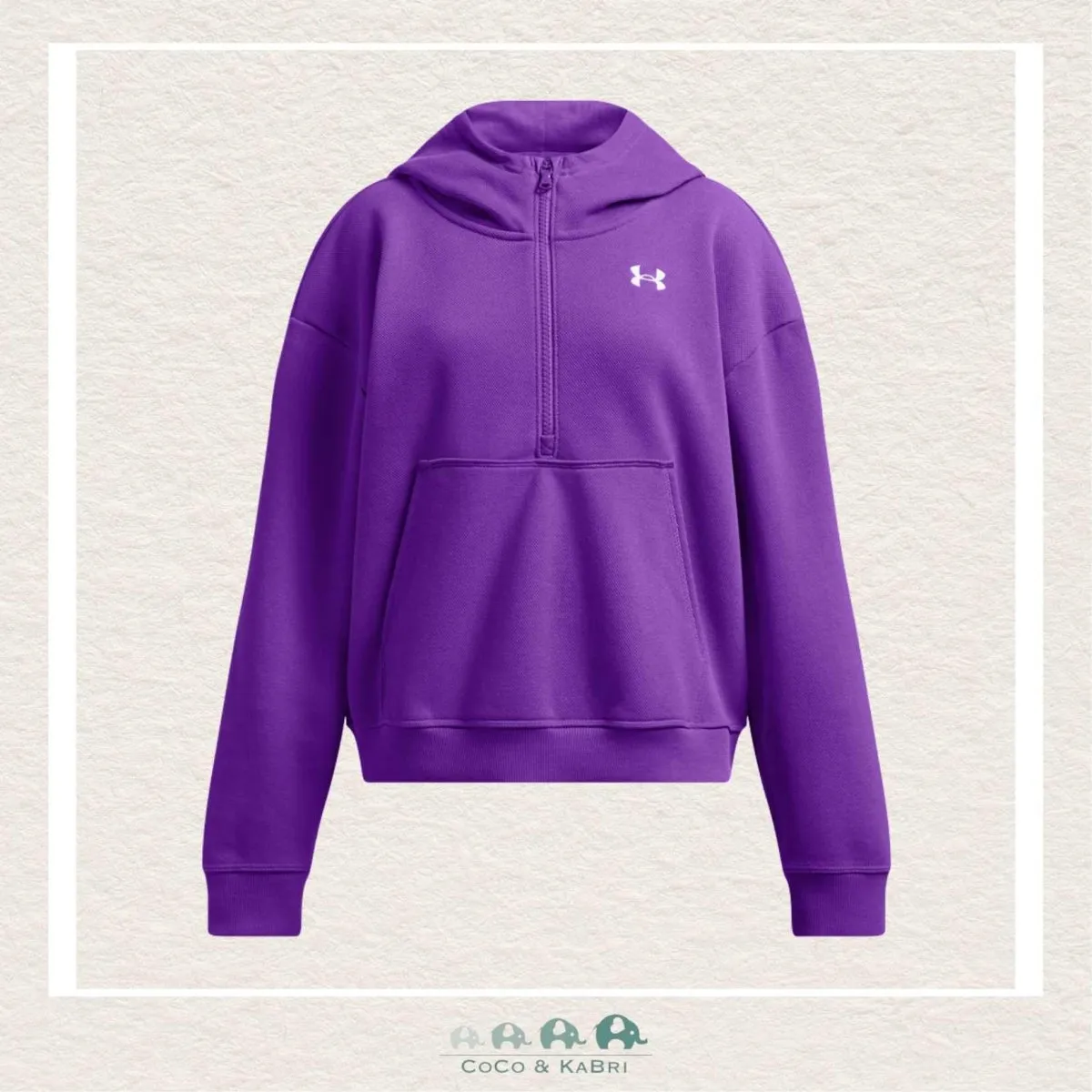 Under Armour Youth Girls Rival Fleece 1/2 Zip - Purple