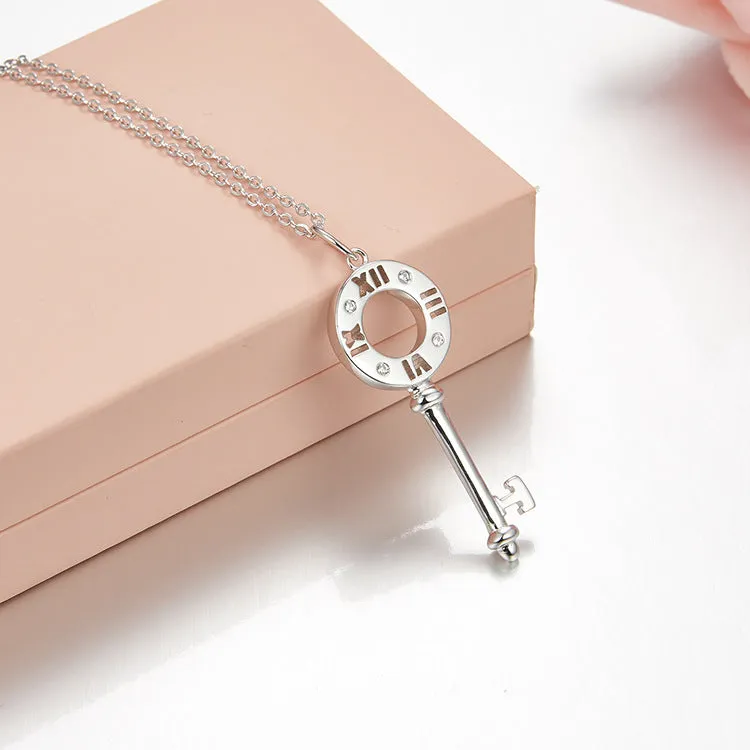 Unlock Happiness Atlas Pierced Key Necklace