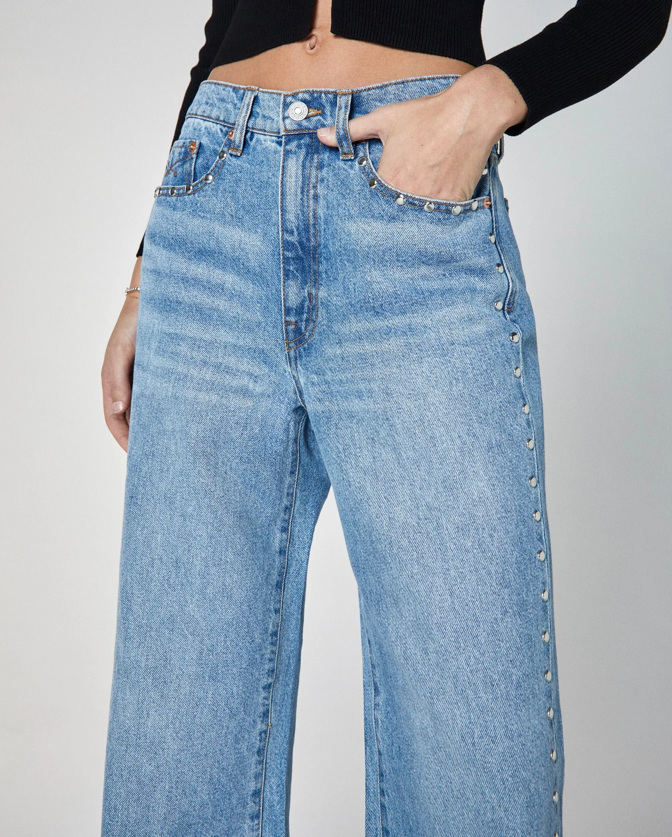 unpublished: jolene studded denim-la brea