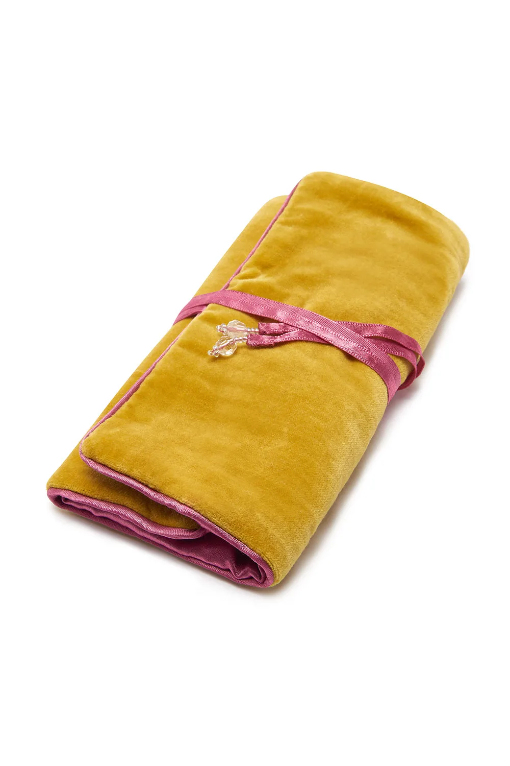 VELVET JEWELRY ROLL - HONEY