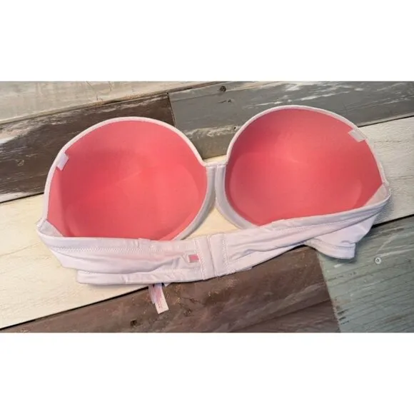 Victoria's Secret PINK Wear Everywhere Strapless Push-Up Bra 36D Tan White Black