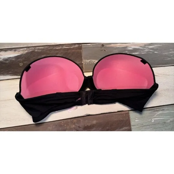 Victoria's Secret PINK Wear Everywhere Strapless Push-Up Bra 36D Tan White Black
