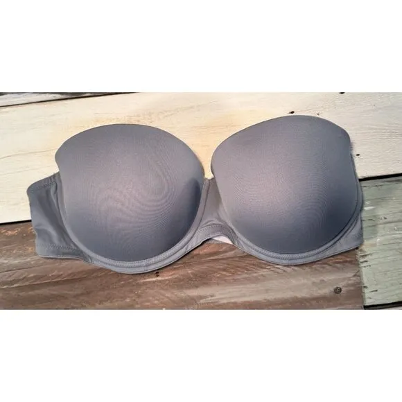 Victoria's Secret PINK Wear Everywhere Strapless Push-Up Bra 36D Tan White Black