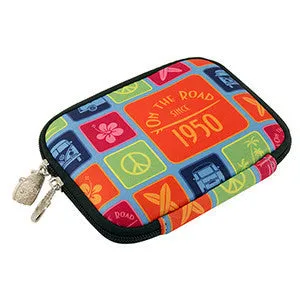 VW Bus T1 Neoprene Zipper Wallet - Vintage Colors