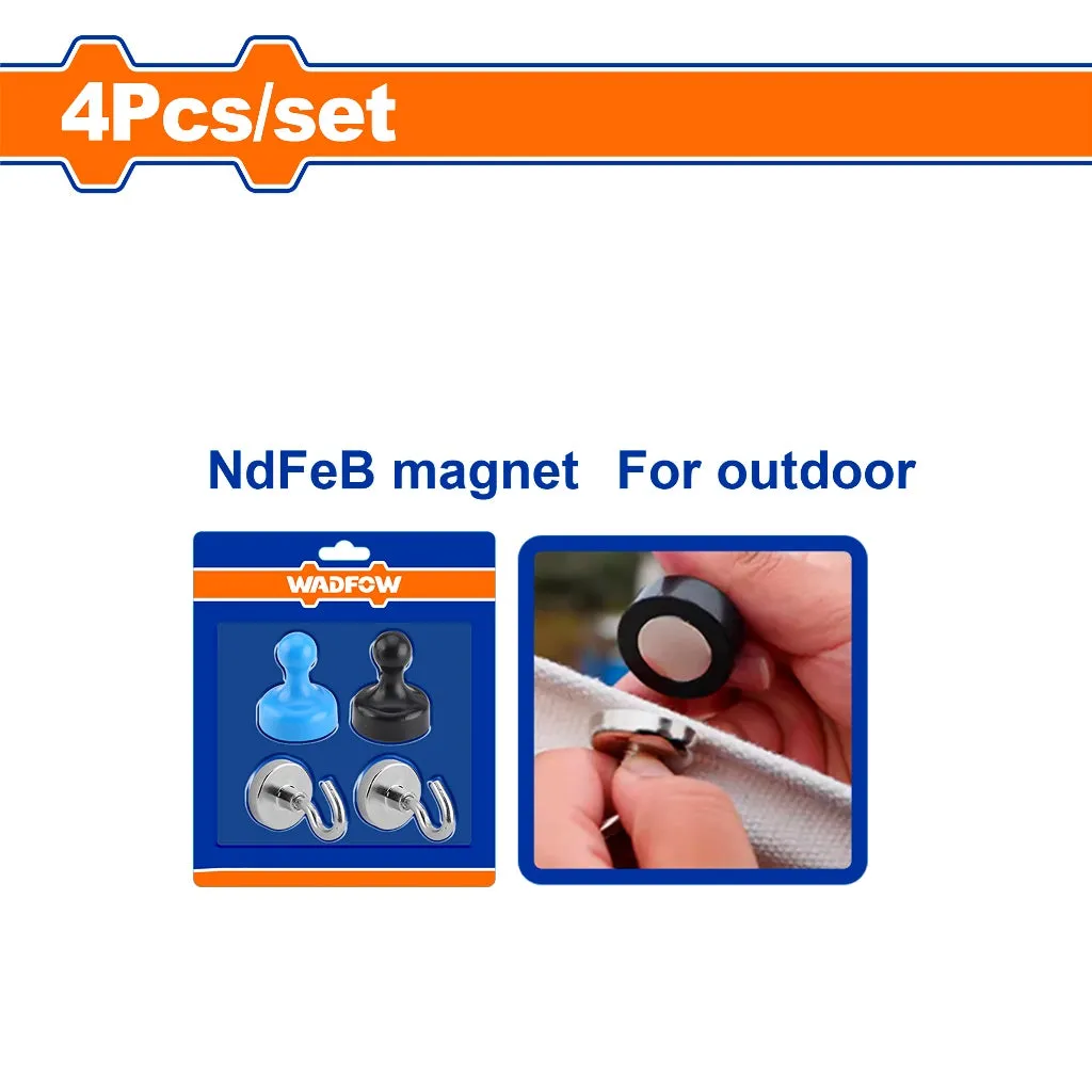 Wadfow WZE4K13 4PCS/Set 20mm Outdoor Magnetic Set Neodymium (NdFeB) Strong Magnet