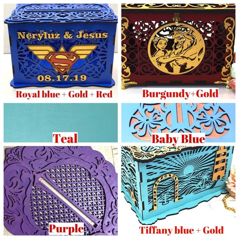 Wedding Card Box, Money Envelopes, Card Holder, Wooden Gift handmade