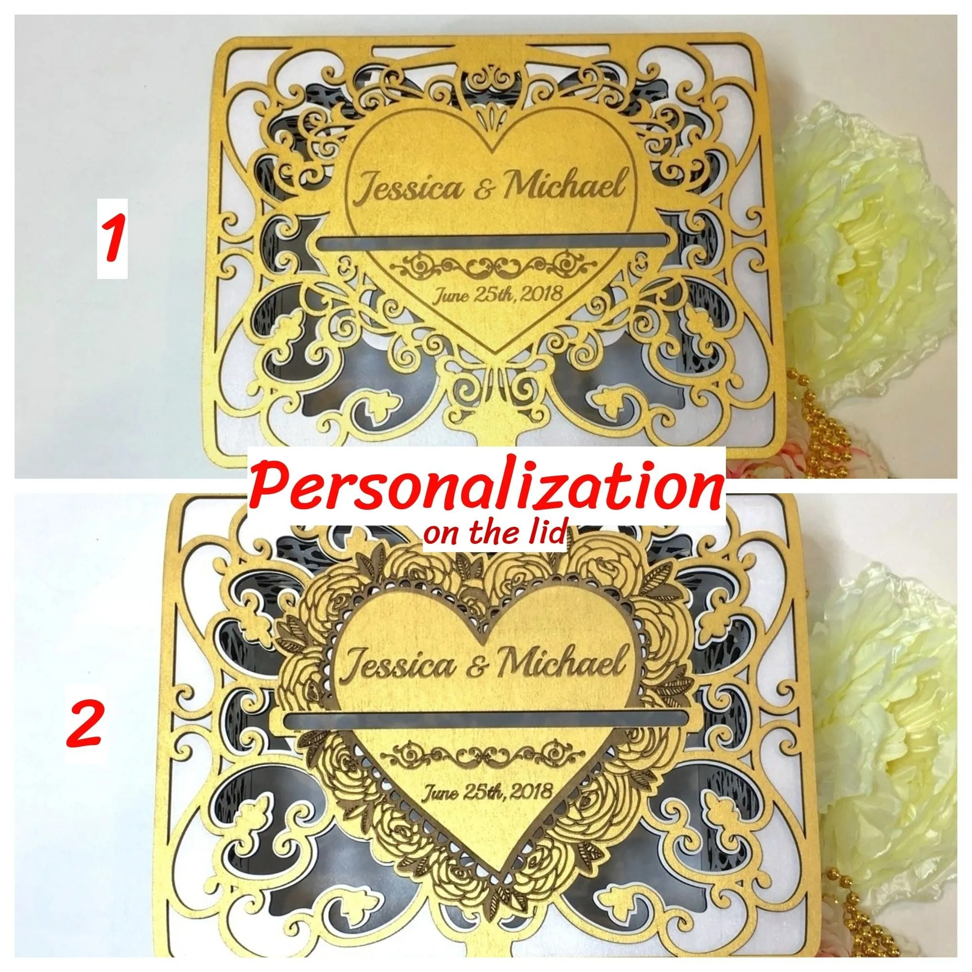 Wedding Card Box, Rapunzel, Card Holder Envelope Box handmade